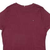 TOMMY HILFIGER Girls T-Shirt Maroon 2XL