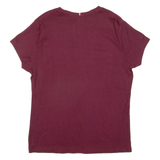 TOMMY HILFIGER Girls T-Shirt Maroon 2XL