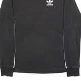 ADIDAS Womens T-Shirt Black Long Sleeve UK 6