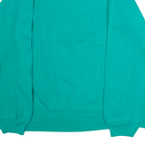 HANES Womens Sweatshirt Green Crew Neck 90s XL