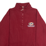 LEE Cape Cod Massachusetts Mens Sweatshirt Red 1/4 Zip 90s USA L