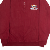 LEE Cape Cod Massachusetts Mens Sweatshirt Red 1/4 Zip 90s USA L