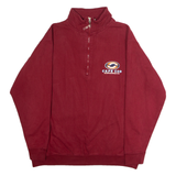 LEE Cape Cod Massachusetts Mens Sweatshirt Red 1/4 Zip 90s USA L