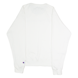 CHAMPION Womens Sweatshirt White Crew Neck M