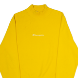 CHAMPION REVERSE WEAVE Mens Sweatshirt Yellow High Neck S
