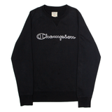 CHAMPION Mens Sweatshirt Black Crew Neck S