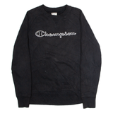 CHAMPION Mens Sweatshirt Black Crew Neck S