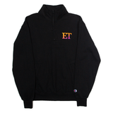 CHAMPION Entertainment Tonight Mens Sweatshirt Black 1/4 Zip M