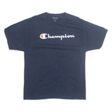 CHAMPION Mens T-Shirt Blue L