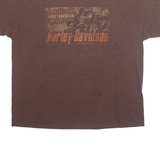 HARLEY DAVIDSON San Diego Mens Biker T-Shirt Brown USA 2XL