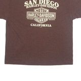 HARLEY DAVIDSON San Diego Mens Biker T-Shirt Brown USA 2XL