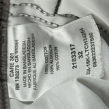 Lee Cargo Shorts - 32W 11L Grey Cotton