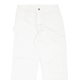 DICKIES Carpenter Workwear Mens Jeans White Relaxed Tapered W34 L27