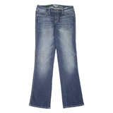 WRANGLER Rock 47 Low Rise Womens Jeans Blue Regular Bootcut Stone Wash W30 L34