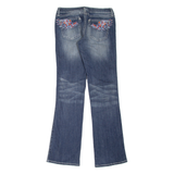 WRANGLER Rock 47 Low Rise Womens Jeans Blue Regular Bootcut Stone Wash W30 L34