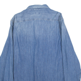 REPLAY Mens Plain Shirt Blue Long Sleeve M