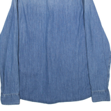 REPLAY Mens Plain Shirt Blue Long Sleeve M