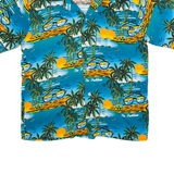 ARENA Mens Hawaiian Shirt Blue Floral M