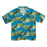 ARENA Mens Hawaiian Shirt Blue Floral M