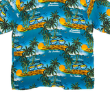 ARENA Mens Hawaiian Shirt Blue Floral M