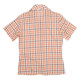 FRAPPE Mens Shirt Orange Check XS