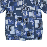 CASUAL LAND SPORTSWEAR Mens Shirt Blue Crazy Pattern L