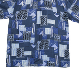 CASUAL LAND SPORTSWEAR Mens Shirt Blue Crazy Pattern L