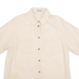 LARISSA Mens Plain Shirt Beige L