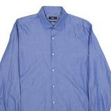 BOSS Slim Fit Mens Shirt Blue Long Sleeve M