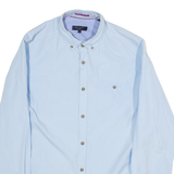 TED BAKER Mens Plain Shirt Blue Long Sleeve S