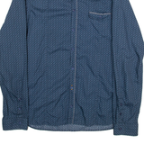 BOSS Slim Fit Mens Shirt Blue Long Sleeve M