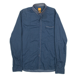 BOSS Slim Fit Mens Shirt Blue Long Sleeve M