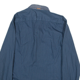 BOSS Slim Fit Mens Shirt Blue Long Sleeve M
