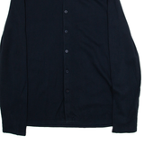 REISS Mens Plain Shirt Blue Long Sleeve M