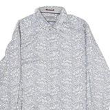 TED BAKER Mens Shirt Blue Floral Long Sleeve M