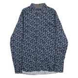 TED BAKER Mens Shirt Blue Floral Long Sleeve M