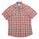 LEVI'S Mens Shirt Orange Check L