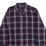 FRENCH CONNECTION Mens Shirt Blue Check Long Sleeve L