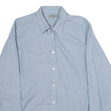 TED BAKER Mens Shirt Blue Striped Long Sleeve M