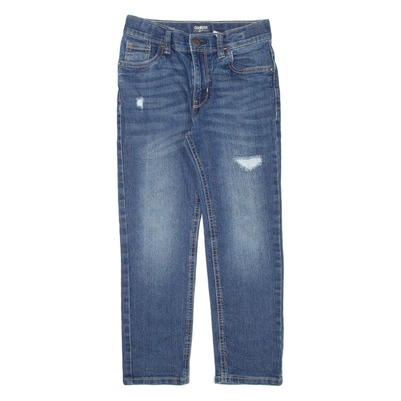 OSHKOSH B'GOSH Distressed Boys Jeans Blue Regular Straight Stone Wash W24 L21