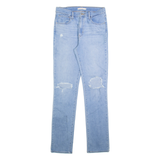 LEVI'S 724 Distressed Womens Jeans Blue Regular Straight W30 L32