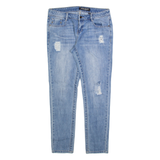DKNY Distressed Womens Jeans Blue Slim Boyfriend Stone Wash W32 L30