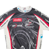 BICYCLE HOLIDAYS Cycling Mens T-Shirt Black 1/4 Zip L