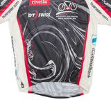 BICYCLE HOLIDAYS Cycling Mens T-Shirt Black 1/4 Zip L