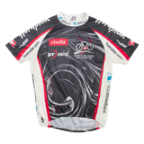 BICYCLE HOLIDAYS Cycling Mens T-Shirt Black 1/4 Zip L