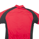 BLACK BEAR Cycling Mens T-Shirt Red 1/2 Zip L