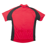 BLACK BEAR Cycling Mens T-Shirt Red 1/2 Zip L