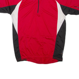 STOKE Cycling Mens T-Shirt Red 1/4 Zip M