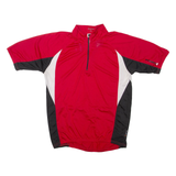 STOKE Cycling Mens T-Shirt Red 1/4 Zip M