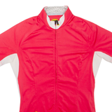 Cycling Mens T-Shirt Pink 1/2 Zip M